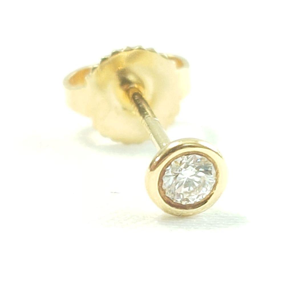 ティファニー K18 バイザヤード ダイヤ ピアス 片耳用 7147