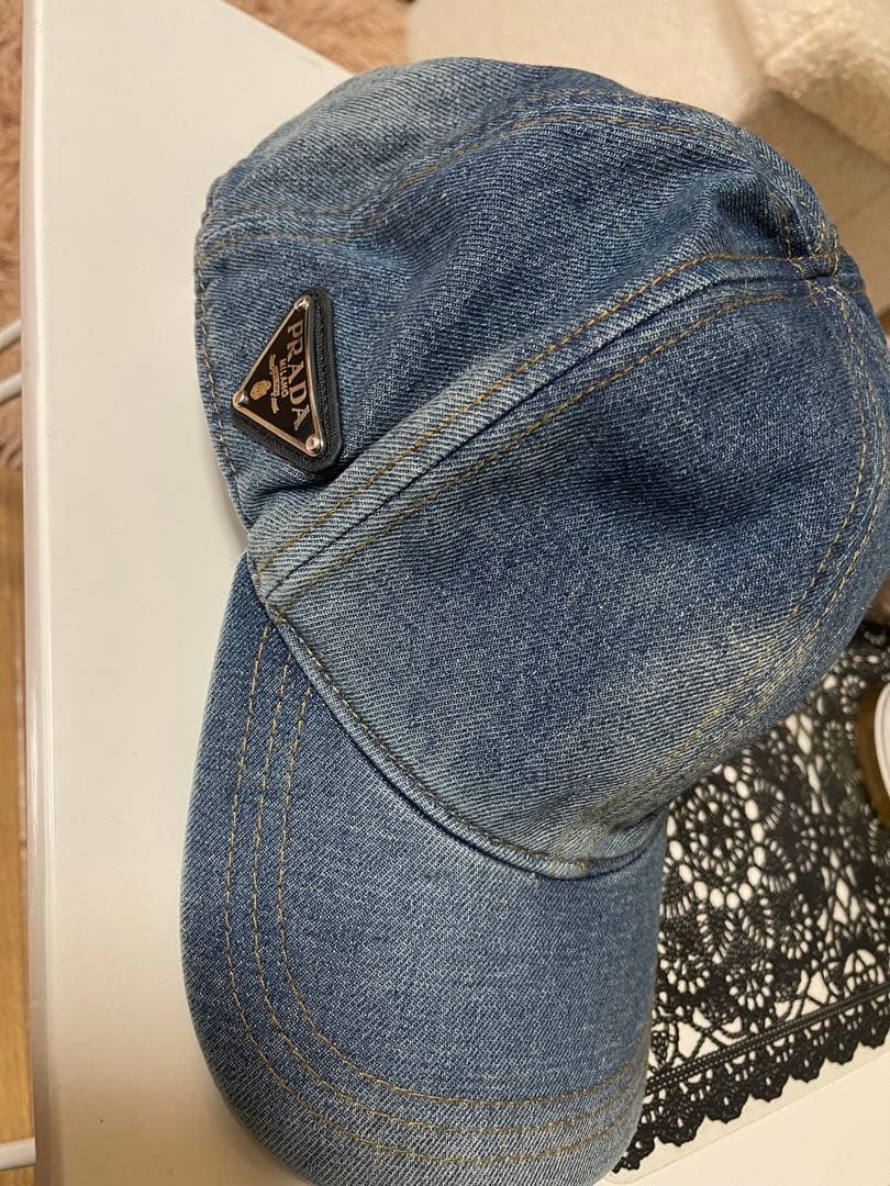 PRADA デニム ベースボールキャップ