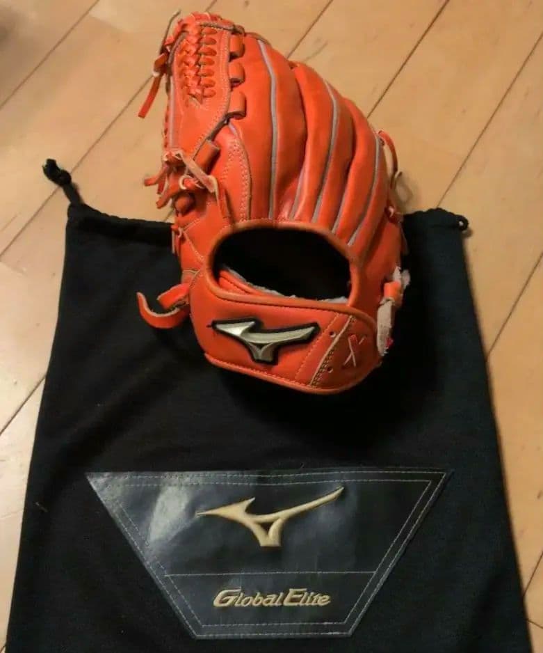 ミズノ　Global Elite 　一般用軟式グローブ 　オレンジ　左用