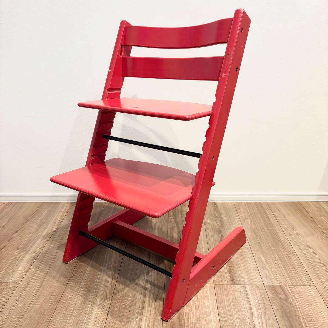 STOKKE！ストッケ トリップトラップ ベビー キッズチェア 椅子 レッド赤