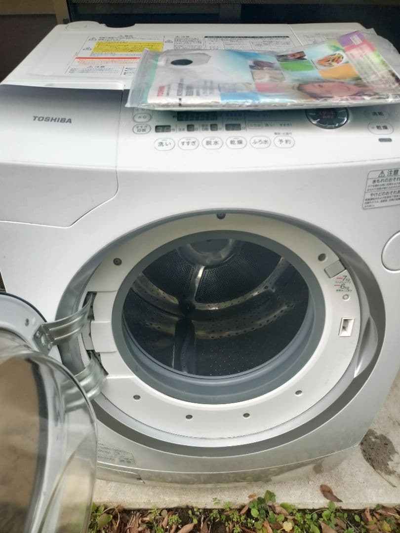 TOSHIBA ドラム式洗濯機 TW-0900L(WS) 本体【ジャンク品】