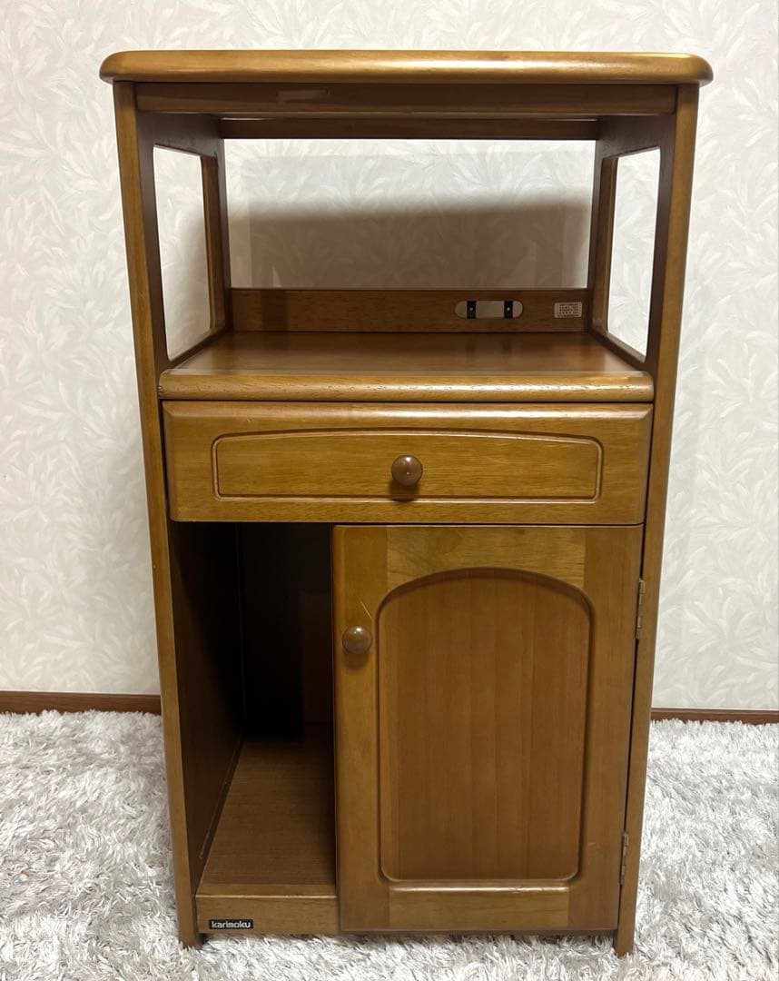 karimoku カリモク 家具 電話台 花台 飾り棚 高級家具 レンジ台