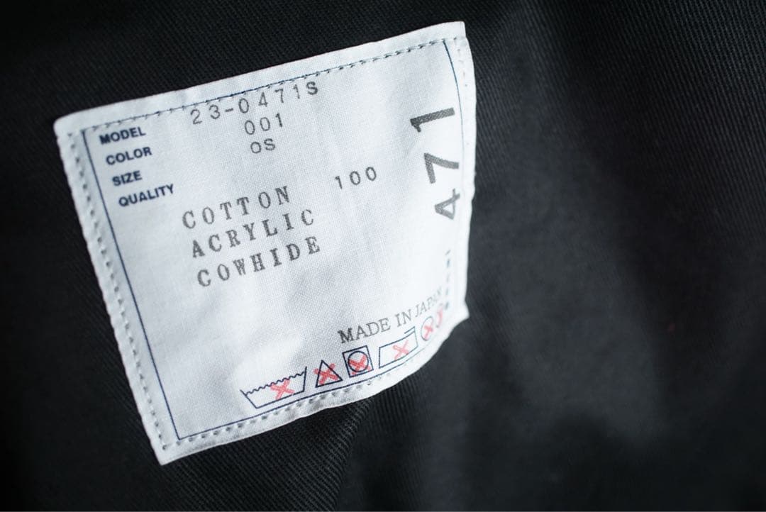 23ss sacai × haze レザー切り替え ジャガード トートバッグ