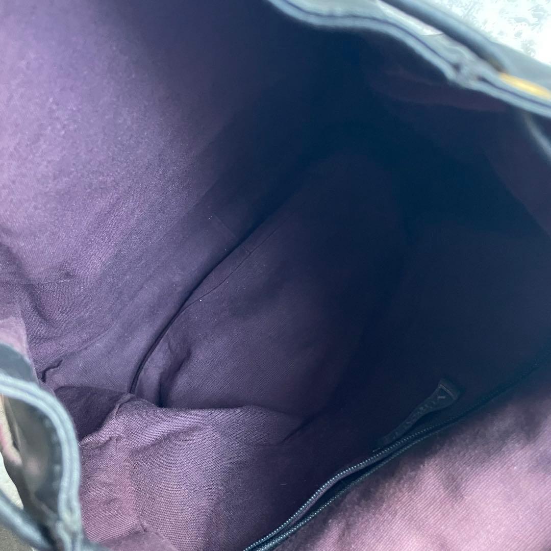 希少✨ジャンニヴェルサーチ リュック オールレザー メデューサ 巾着型 ブラック