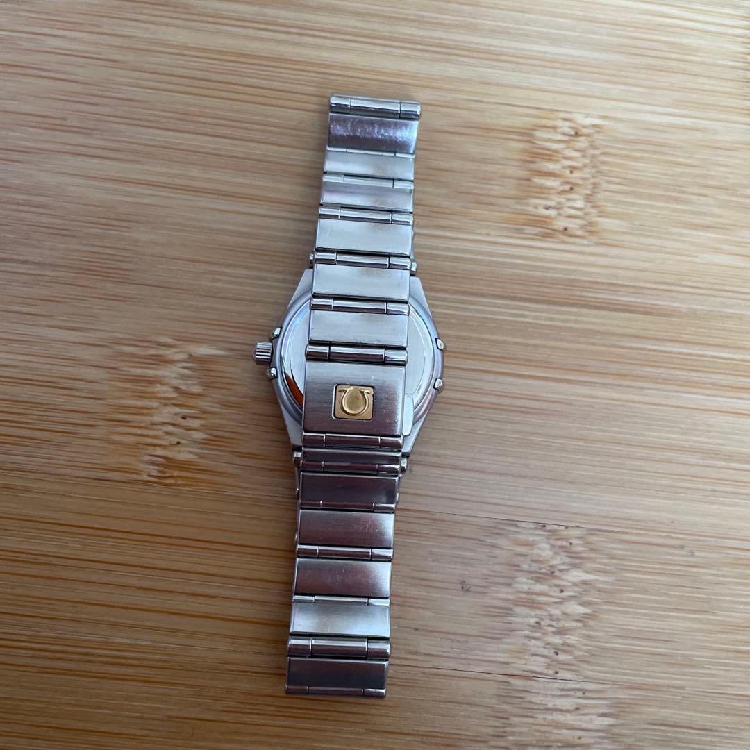 omegaアナログ時計 シルバー/ピンク