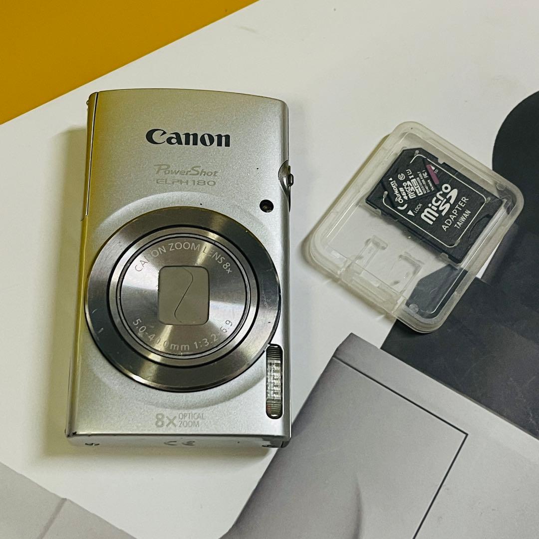 デジカメ　Canon PowerShot ELPH180 動作品SDカード付き