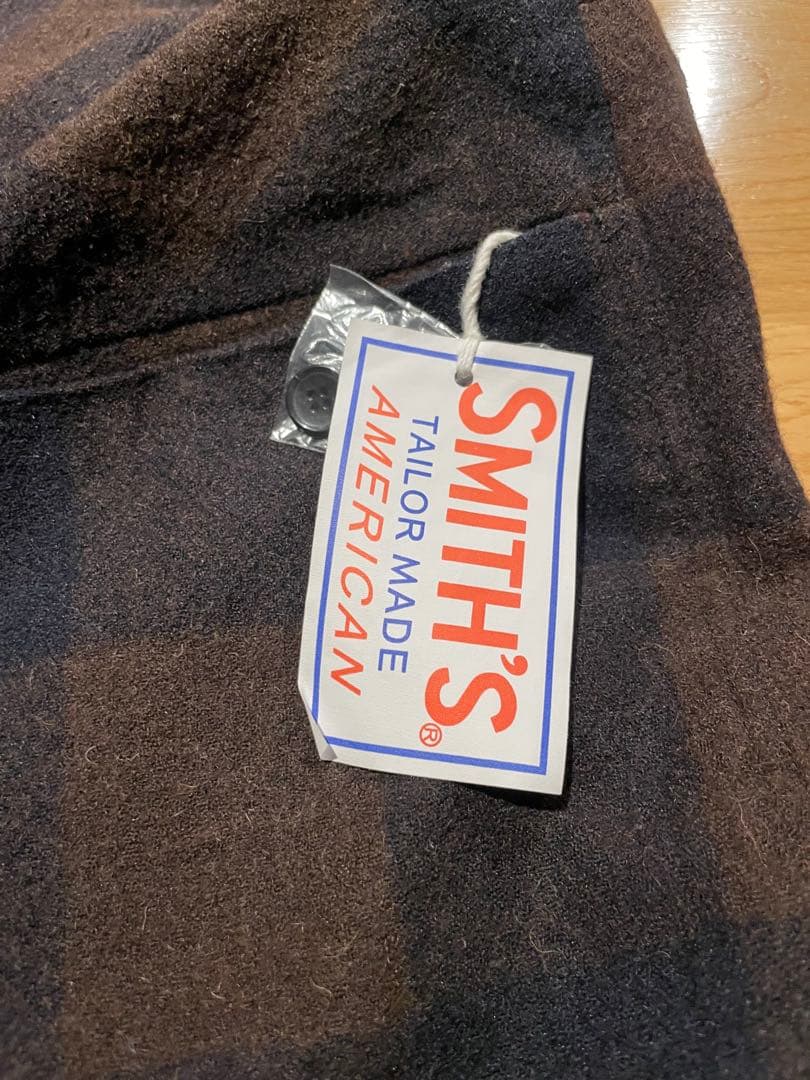 デカサイ　タグ付き SMITH'S　ブラック チェック オーバーオール