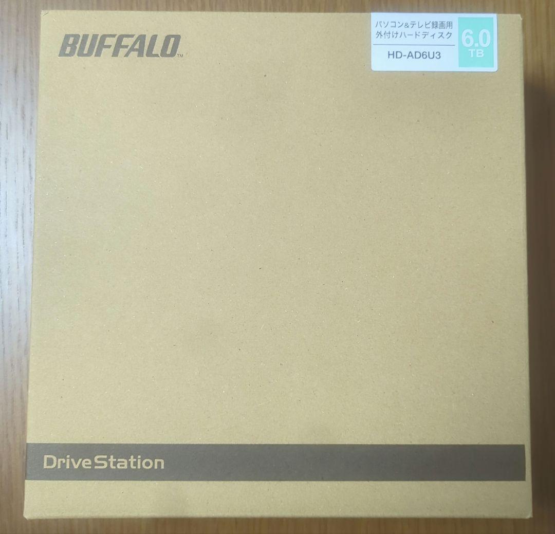 【新品未開封】BUFFALO 外付けHDD HD-AD6U3 6.0TB