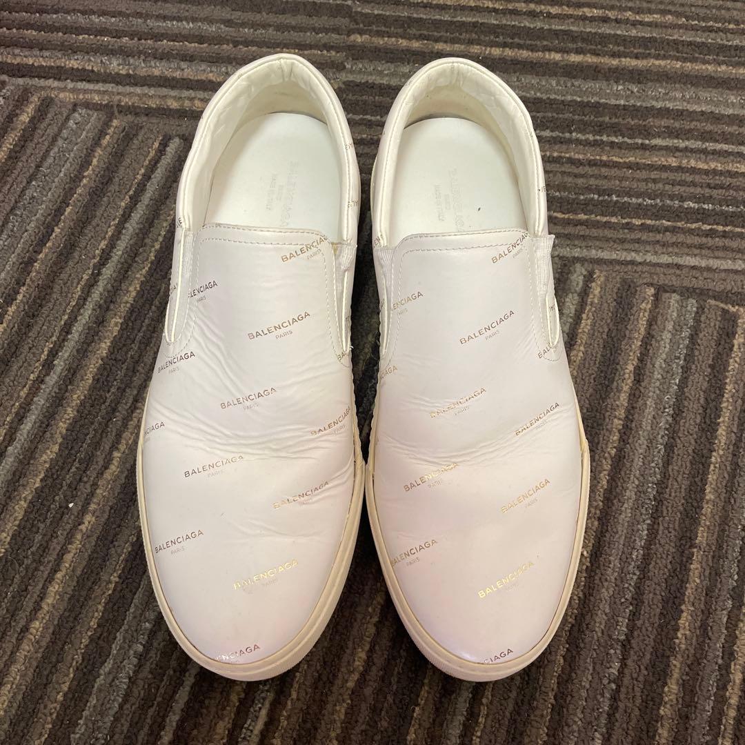 BALENCIAGA ホワイト スリッポンスニーカー
