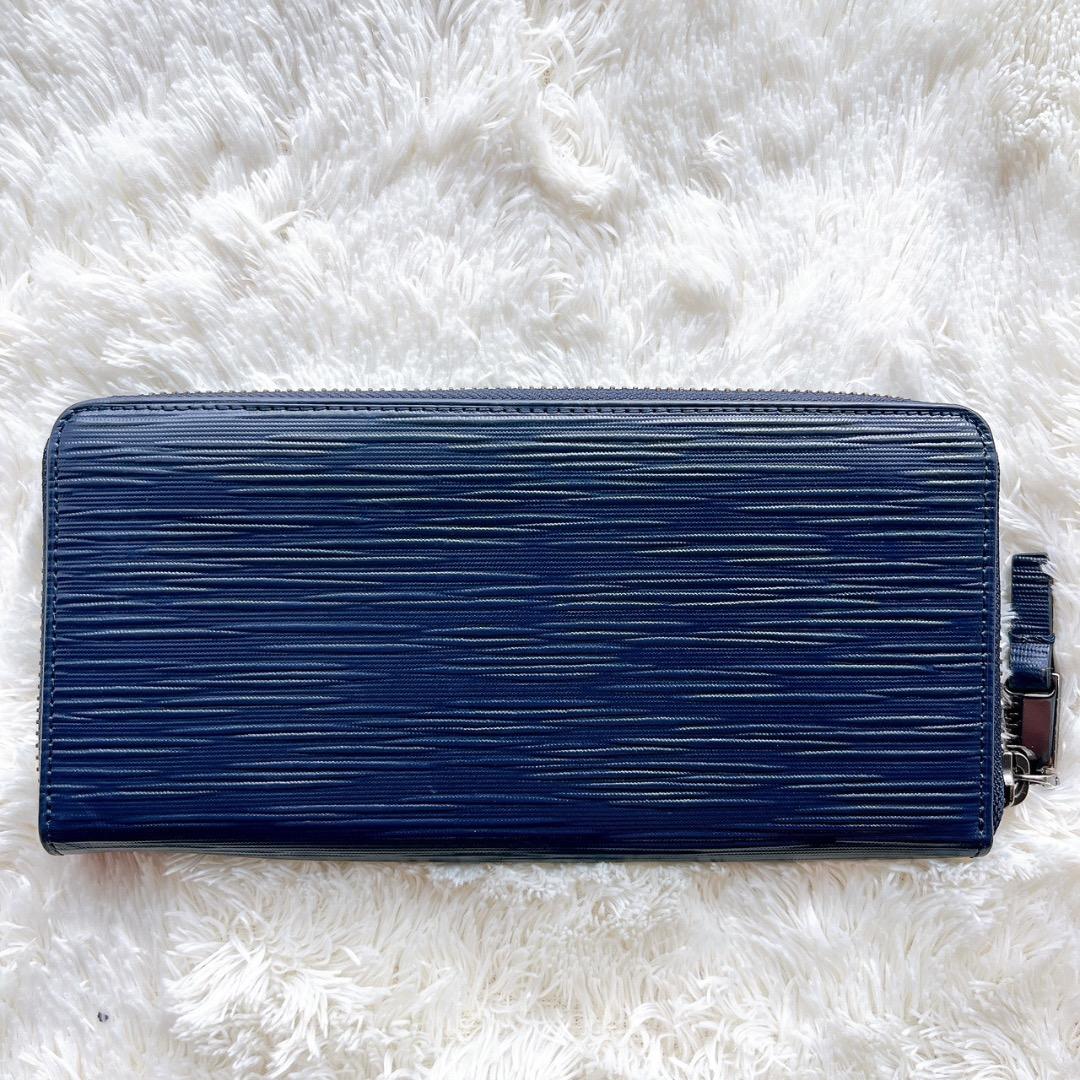 CK  （カルバンクライン） 長財布 ネイビー 型押し