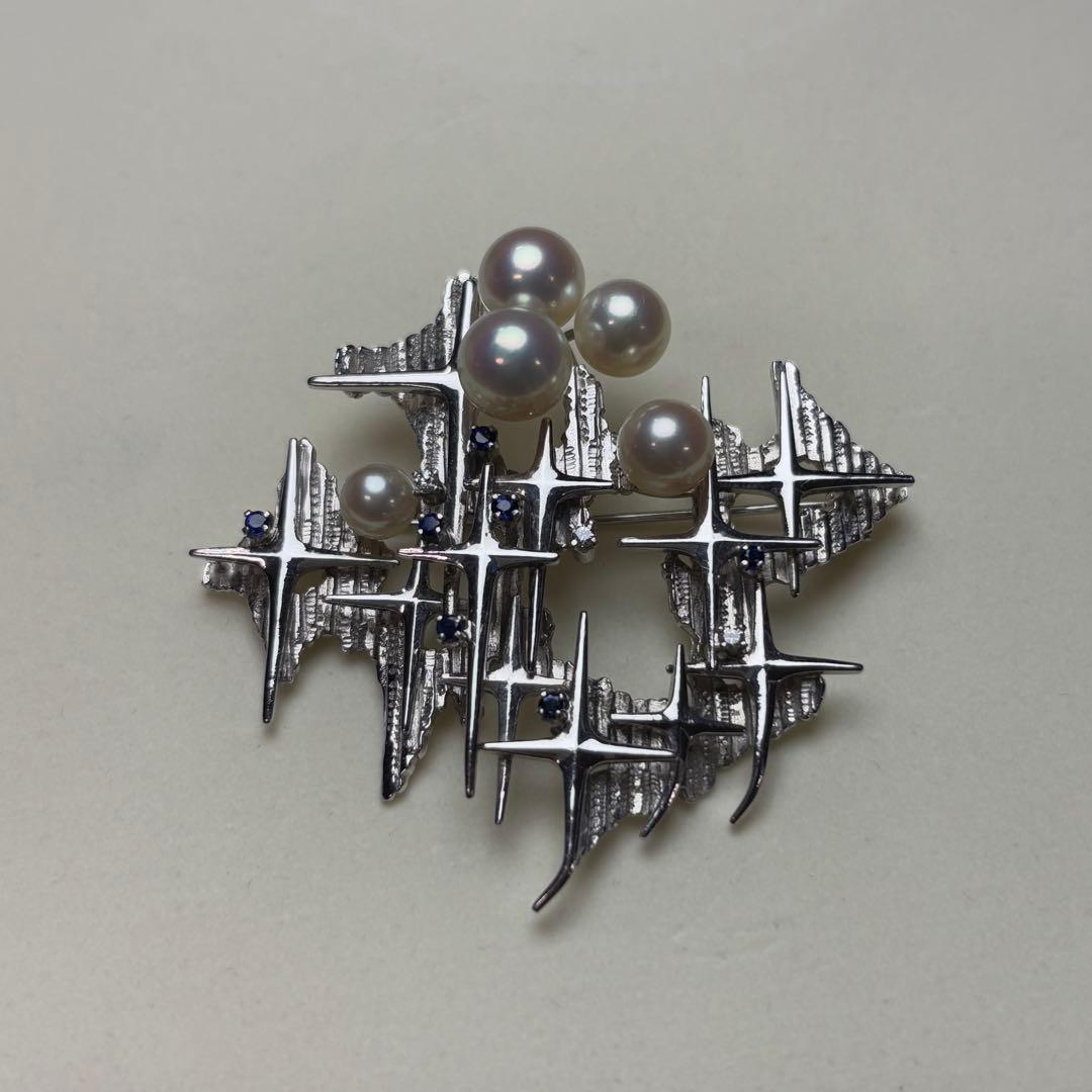 TASAKI アコヤ真珠 ブローチ 最大8.5mm WGK14