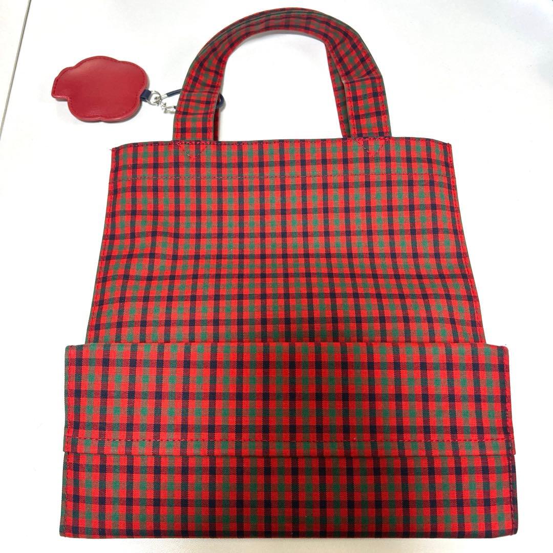 N*須様 familiar ファミリア　トートバッグ　赤チェック