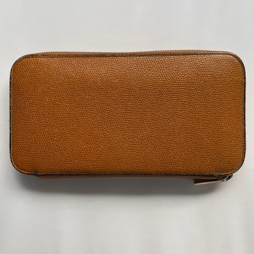 ヴァレクストラ ラウンドファスナー 長財布 ブラウン レザー Valextra