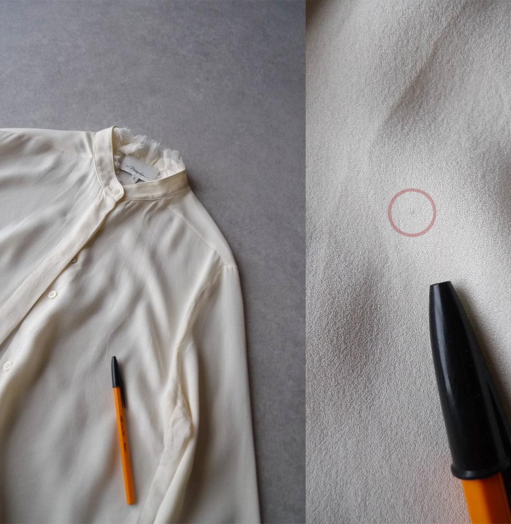 3.1 フィリップリム シルク100%のブラウス シャツ ホワイト C463