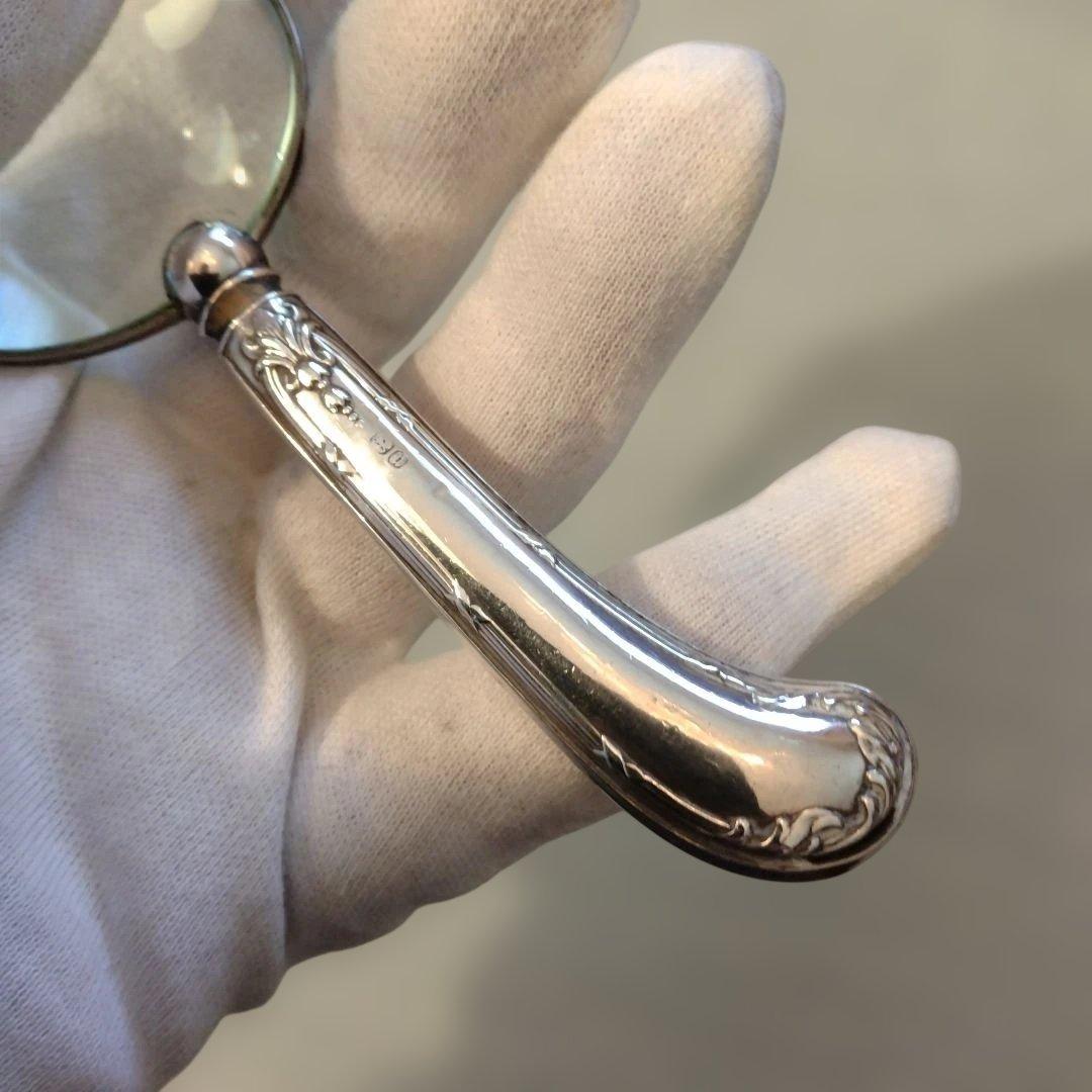 お値下げ　イギリス　純銀ハンドル　ルーペ