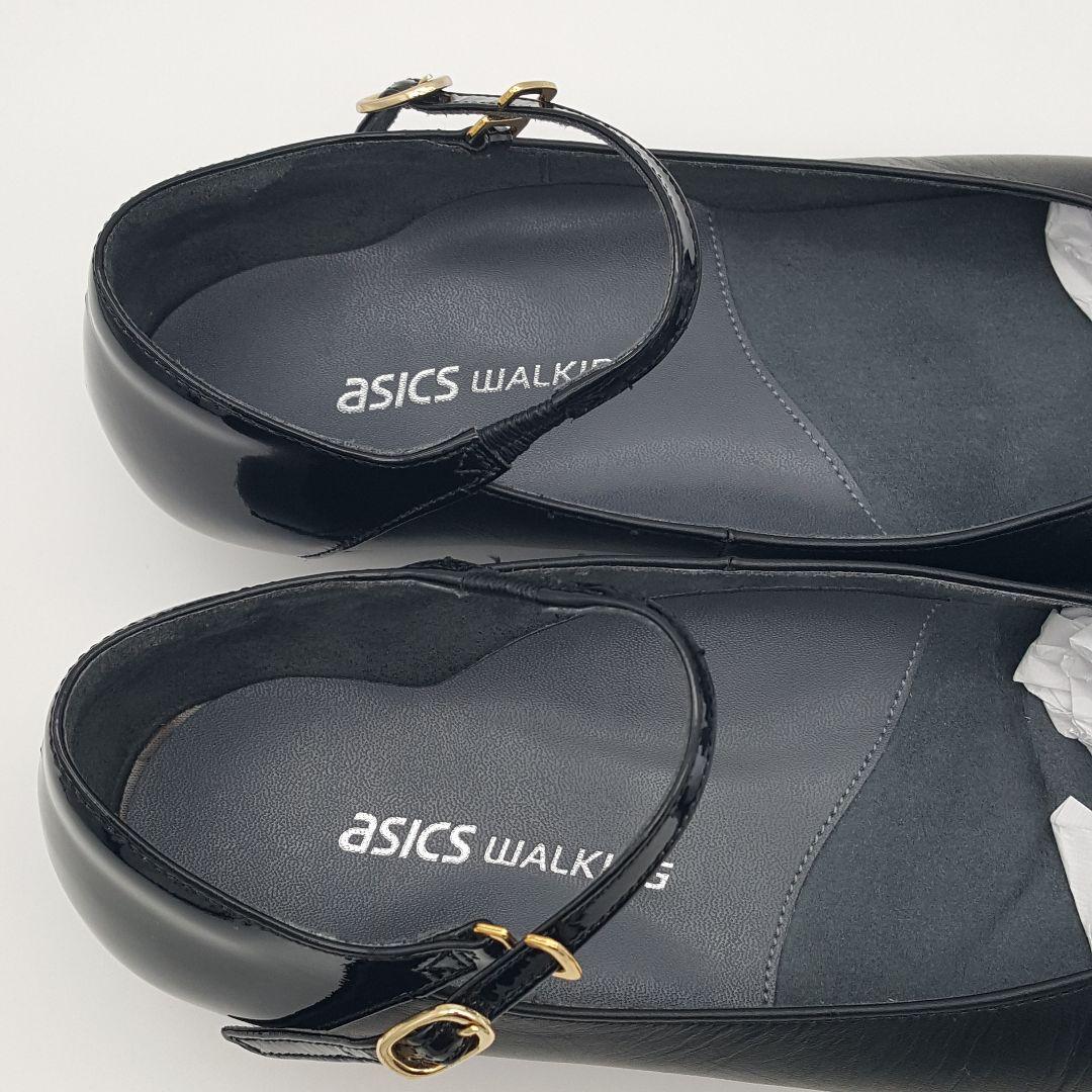 アシックス PEDALA レザー ストラップ付きパンプス コンフォートシューズ