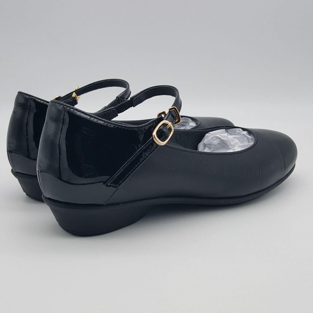 アシックス PEDALA レザー ストラップ付きパンプス コンフォートシューズ