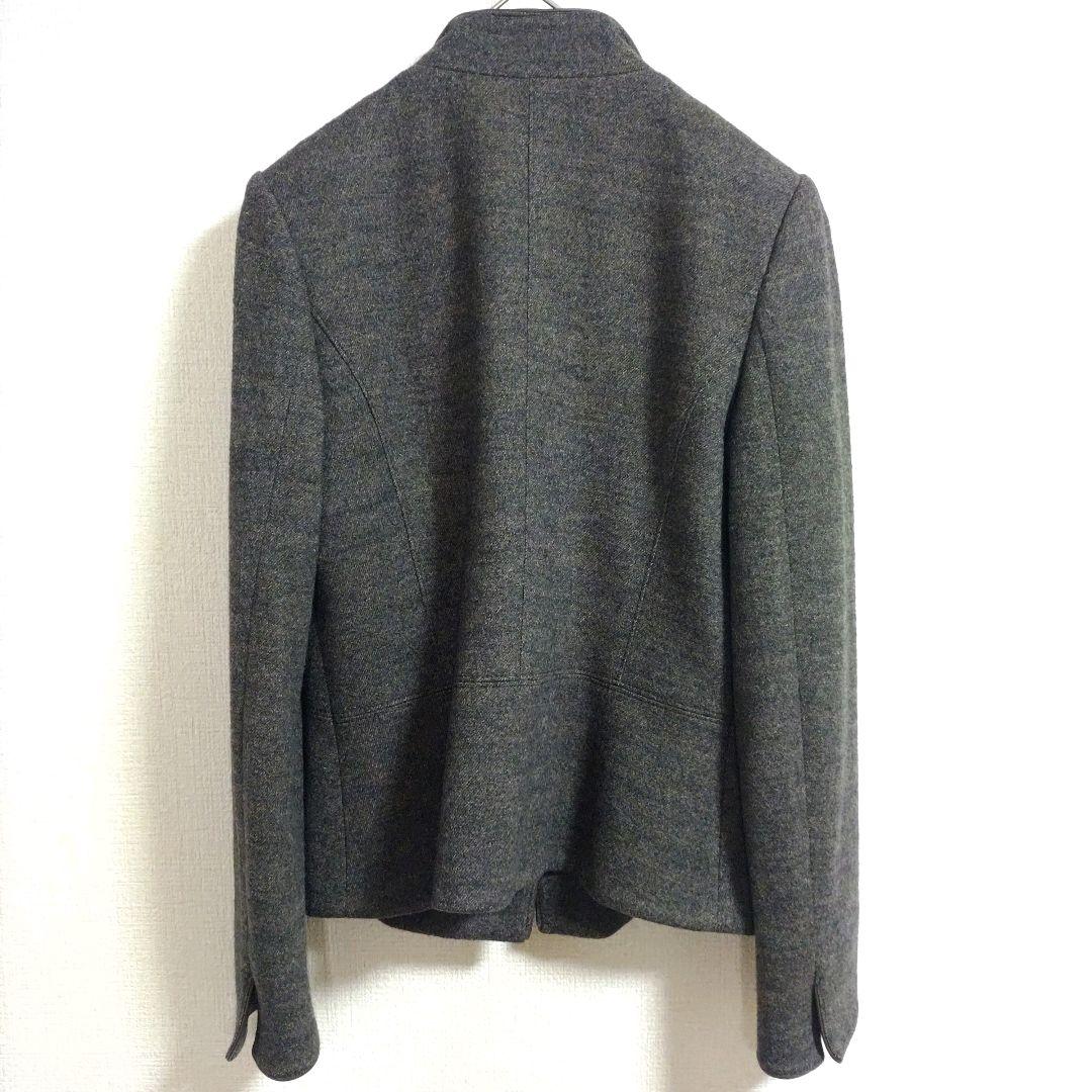 自由区 パンツスーツ チャコールグレー ウール 40