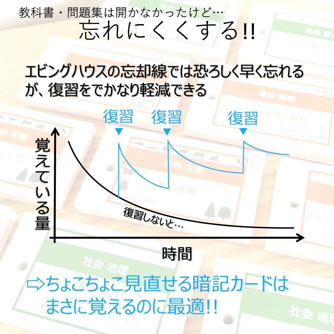 中学受験 暗記カード【4年上 理科 全セット 1-19回】組分けテスト対策