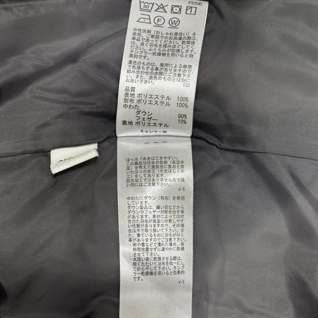 anySiSノーカラーダウン ジャケット　S ブラック