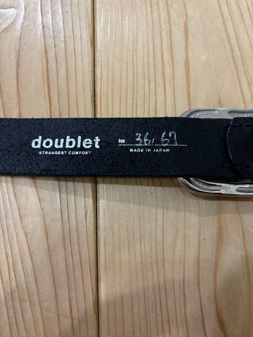 小物 doublet DB BUCKLE BELT BLACK