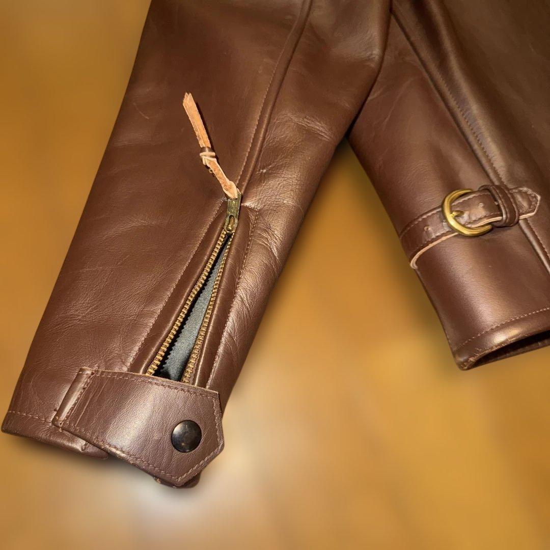 美品❗️34 ロストワールド SUBURBAN ホースレザージャケット(ブラウン)