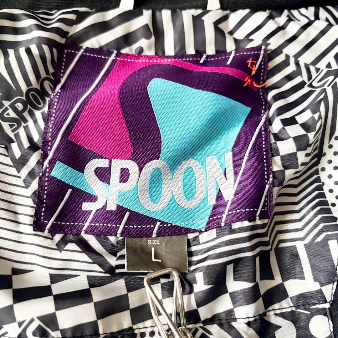 6157 【美品】 スプーン スノボウェア 上下セット ジャケット パンツ 総柄