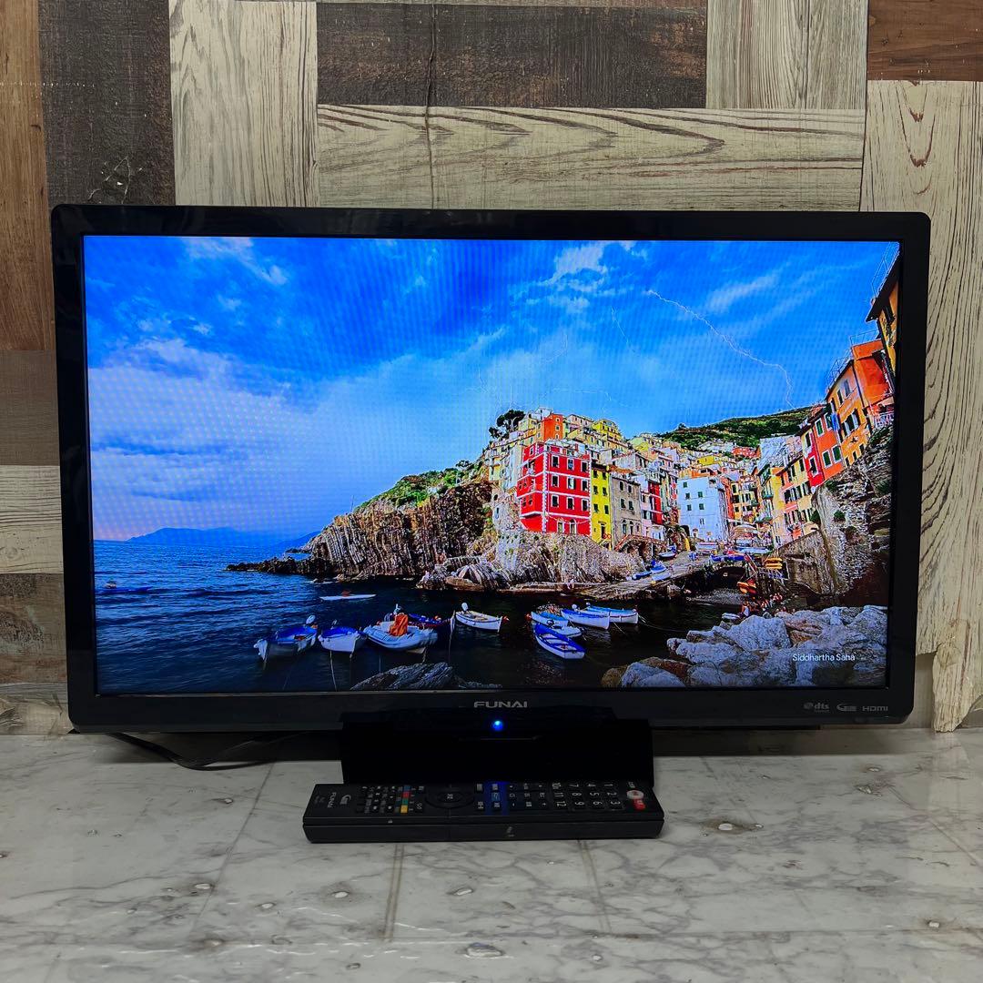 即日受渡❣️全国送料込3年前購入フナイ 24V型 2チューナー搭載。裏番組録画可能