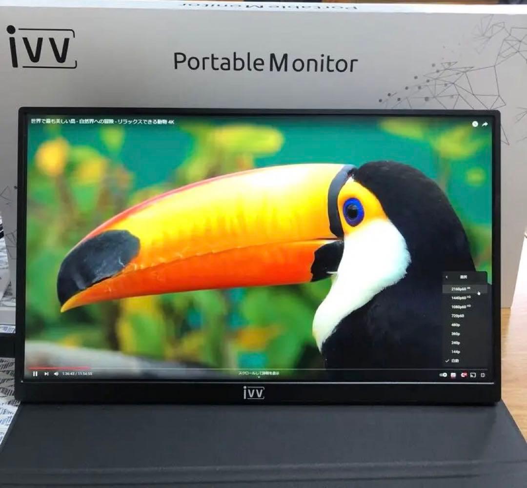 IVV 4K ポータブルモニター ASM133UC-2