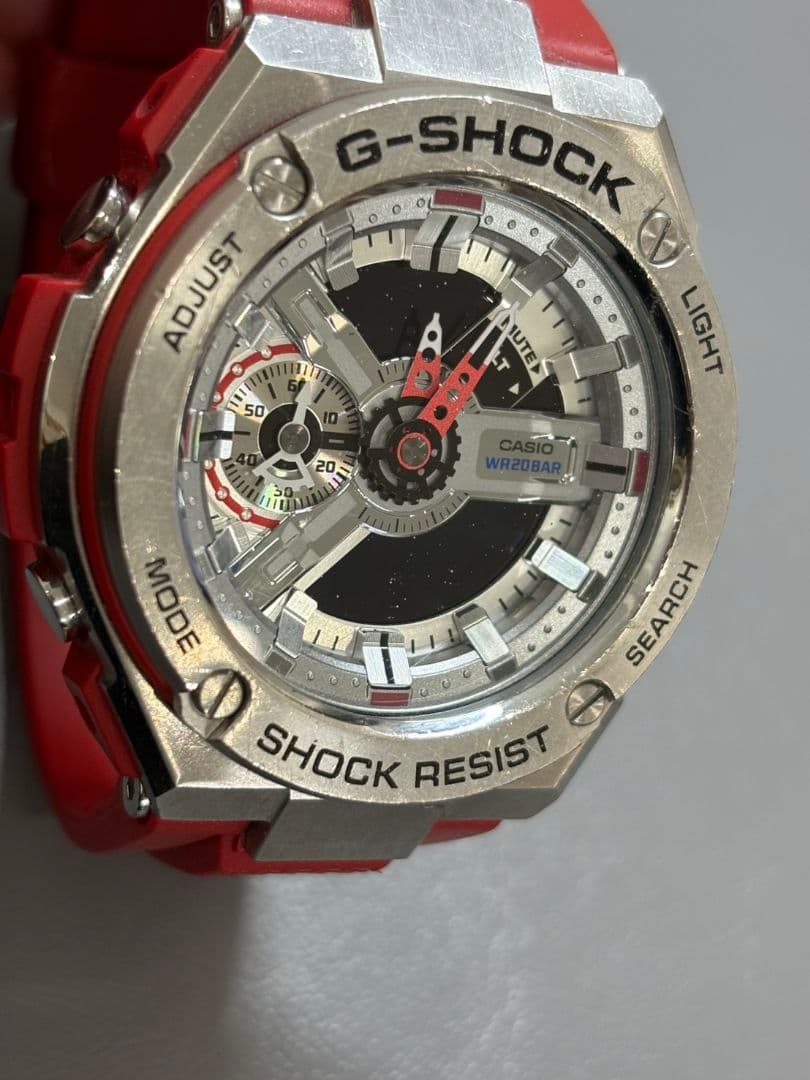 G-SHOCK CASIO GST-410 赤ラバー