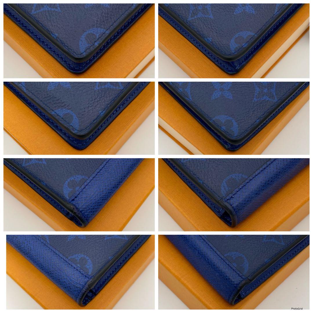 ルイヴィトン モノグラム タイガラマ ポルトフォイユ ブラザ 長財布 ブルー