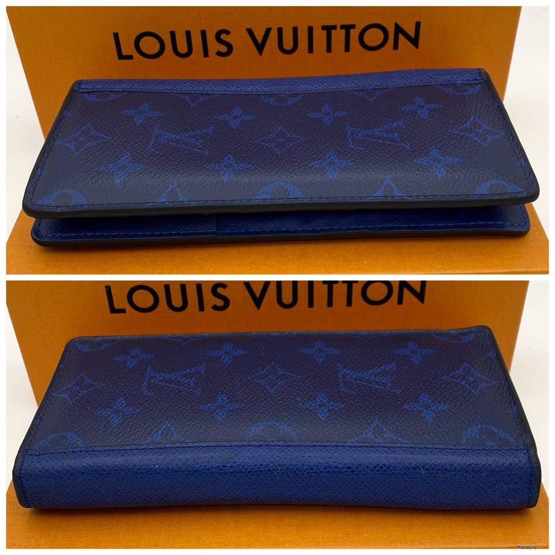 ルイヴィトン モノグラム タイガラマ ポルトフォイユ ブラザ 長財布 ブルー
