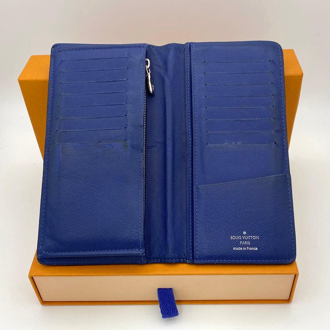 ルイヴィトン モノグラム タイガラマ ポルトフォイユ ブラザ 長財布 ブルー