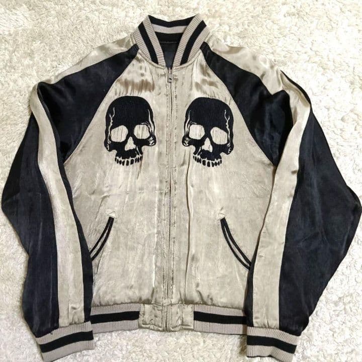 Back Street Crawles スカジャン リバーシブル スカル ボーン