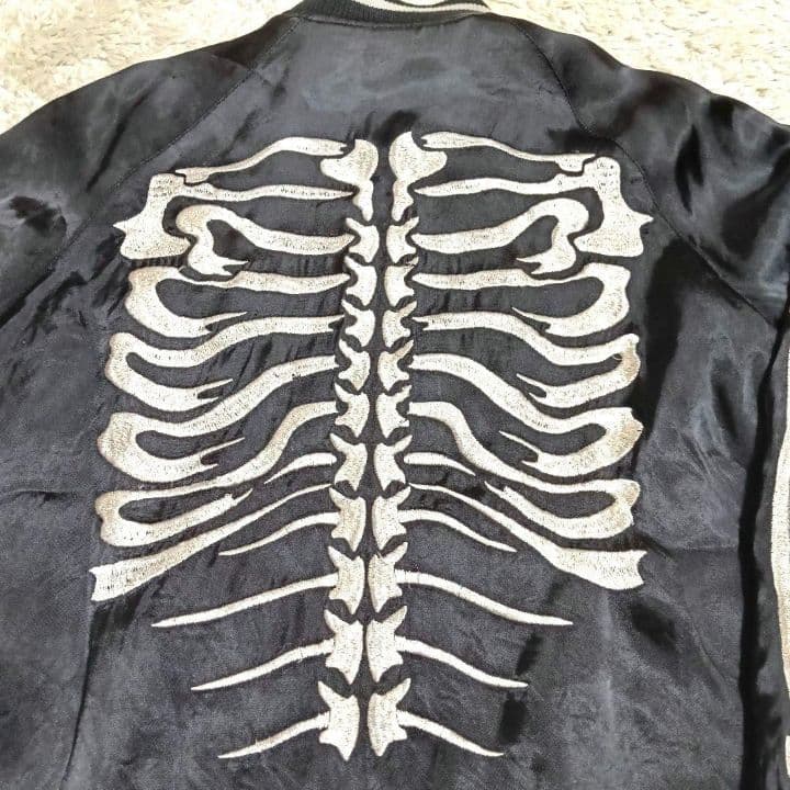 Back Street Crawles スカジャン リバーシブル スカル ボーン