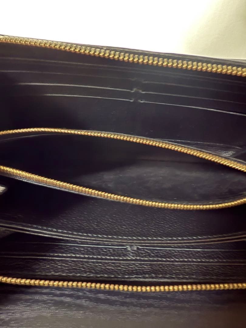 Louis Vuitton ブラックレザー 長財布