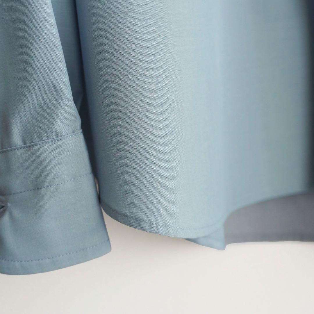 【新品・未使用】 MICRO SPAN BASIC SHIRT サックスブルーL