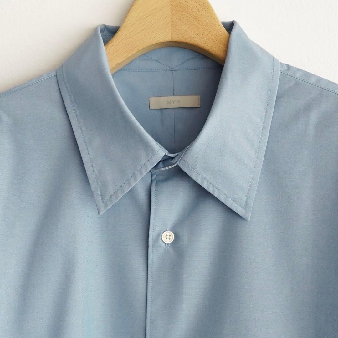 【新品・未使用】 MICRO SPAN BASIC SHIRT サックスブルーL