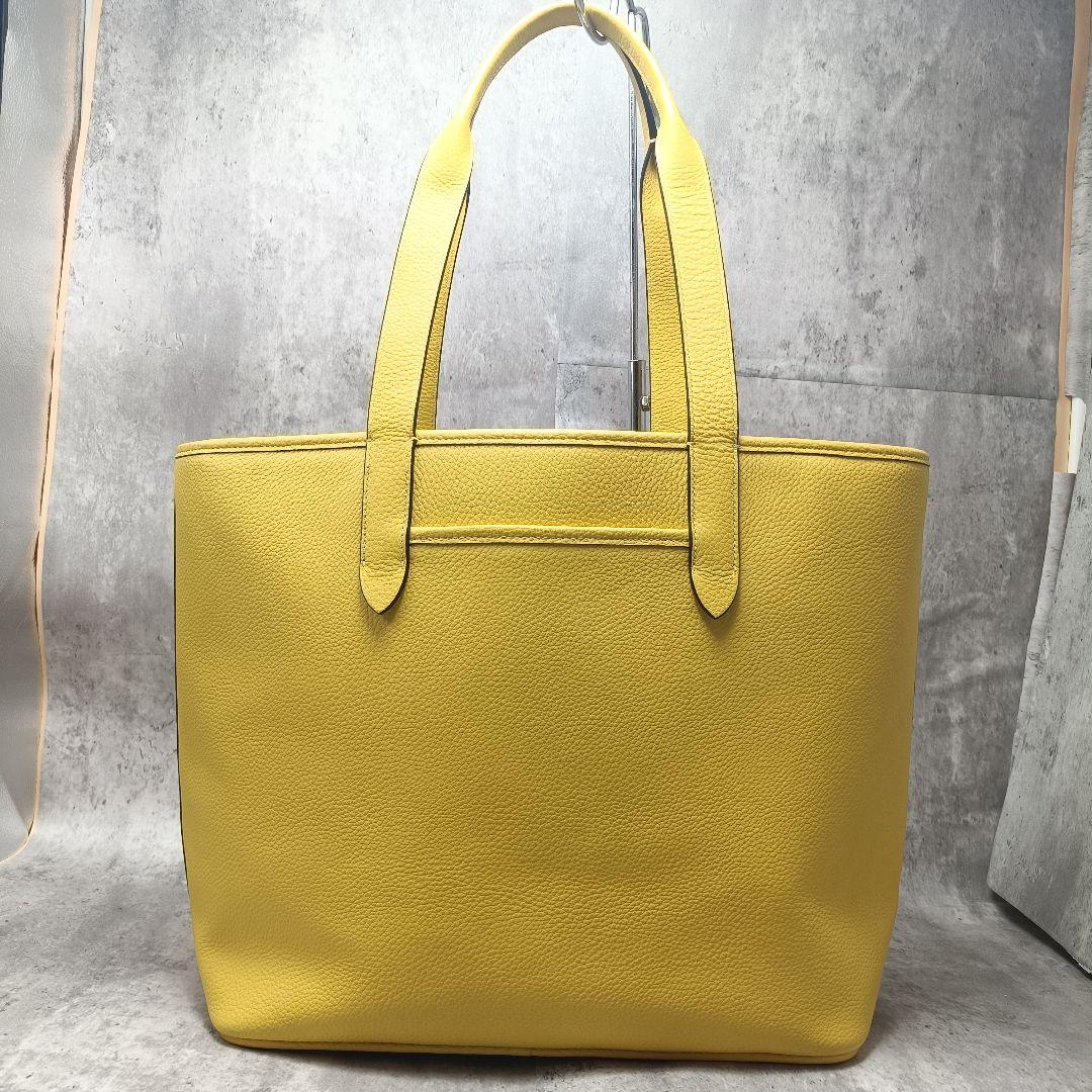 使用わずか コーチ トートバッグ サリバン イエロー 希少色 PC収納可