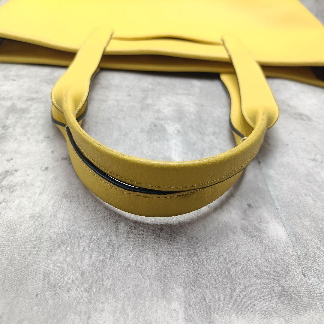 使用わずか コーチ トートバッグ サリバン イエロー 希少色 PC収納可