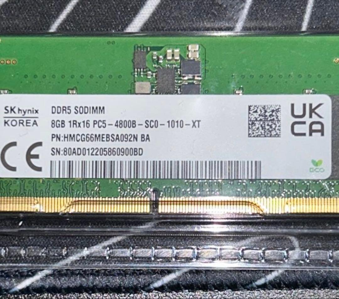 SKhynix DDR5 SODIMM 8GB×2枚 16GB PC5-4800