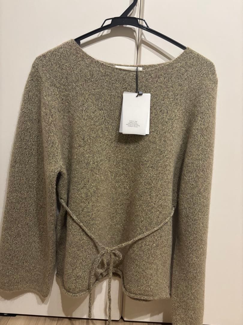 トップス OHOTORO Two Tone Belted Knit