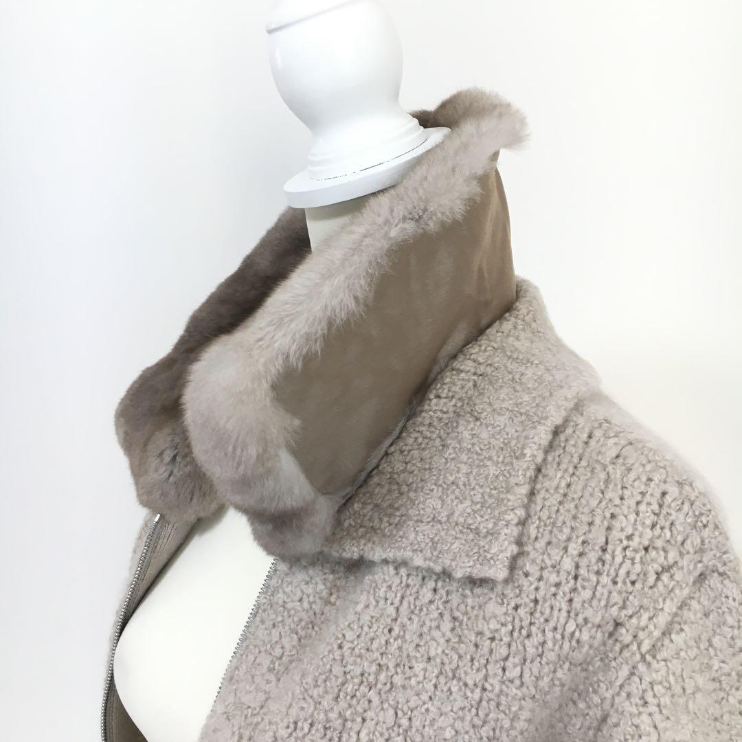 美品　定価45万円　FOXEY フォクシー　カシミヤ　ファー　カーディガン　40