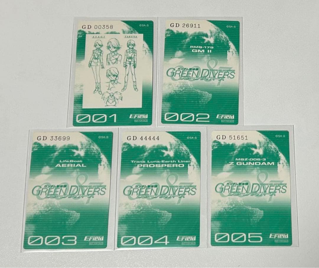非売品　ガンダム 新体験 グリーン ダイバーズ カード　1傷あり　2〜5美品