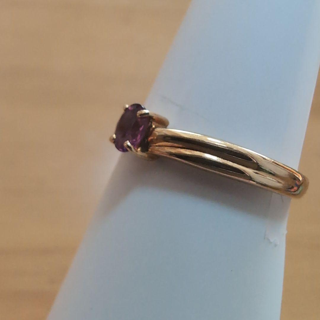 ゴールド　アメジスト リング