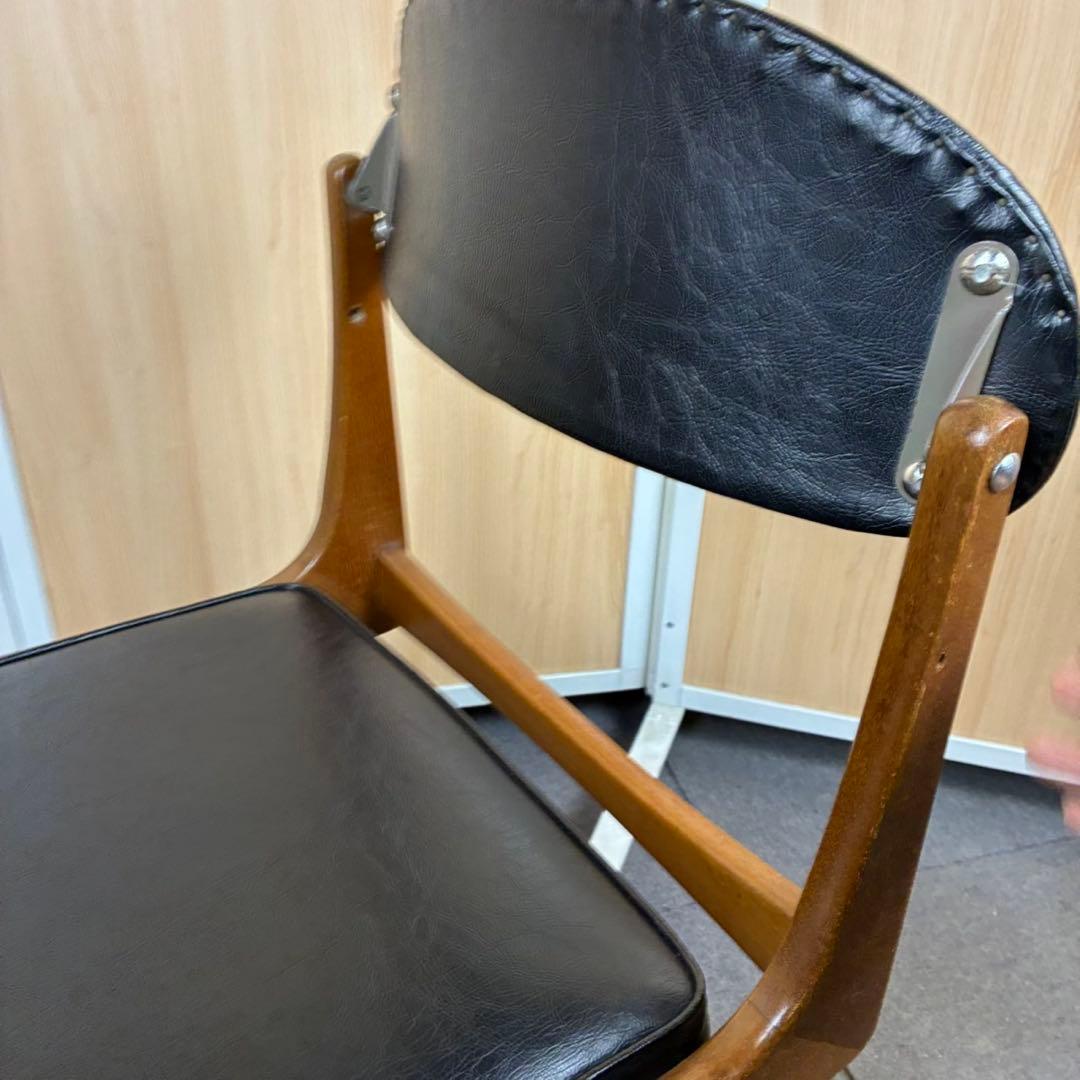 【送料込】マルニ木工　オールドマルニ　チェア 書斎椅子　孔雀印　ヴィンテージ