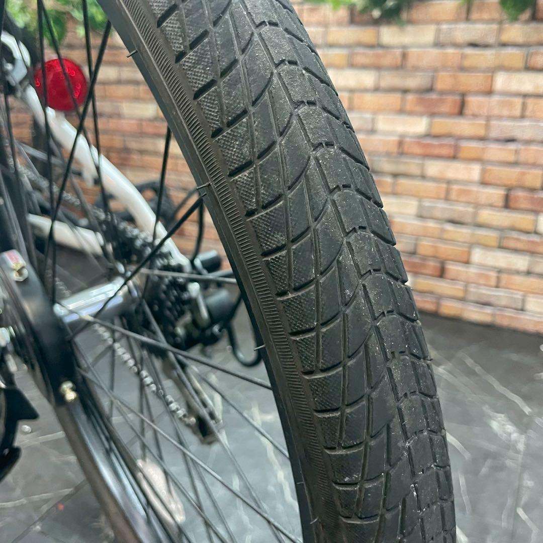 【65】子供用自転車 子供車TWIN GATE ホワイト 24インチ