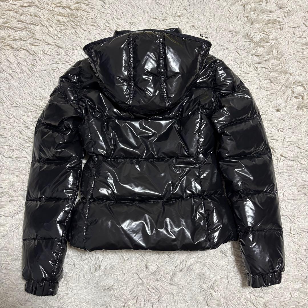 モンクレール ダウンジャケット BADIAシャイニー デカワッペン ブラック S