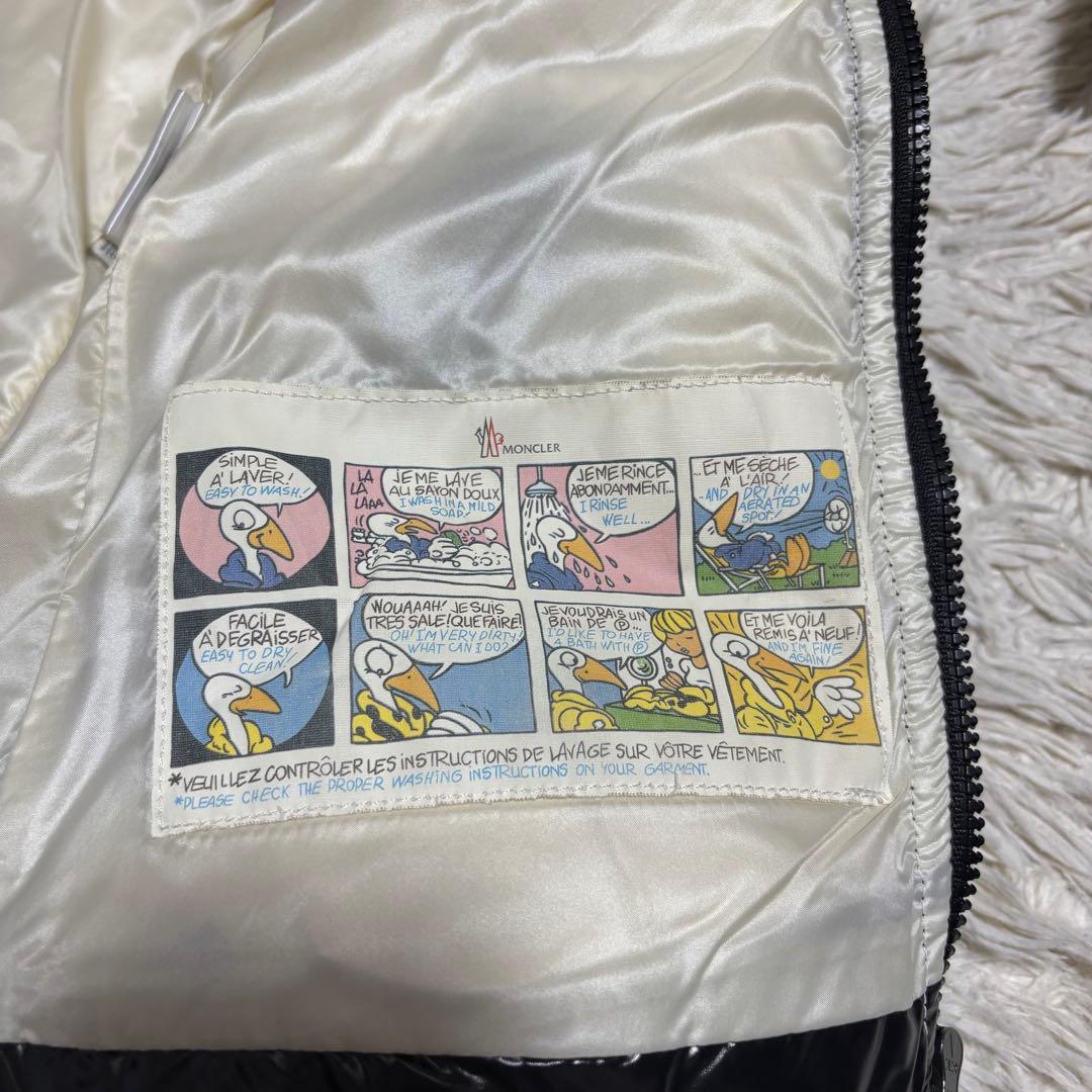 モンクレール ダウンジャケット BADIAシャイニー デカワッペン ブラック S