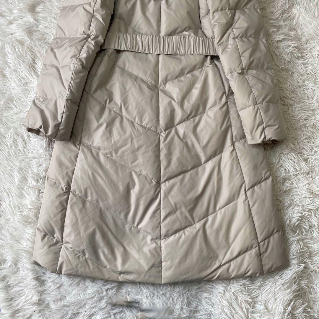 MOGA インナーダウン付き ショールカラーダウンコート Aライン ベルト付き